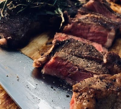 Perfectly sliced pan fried steak - Ottawa Nutrafarms