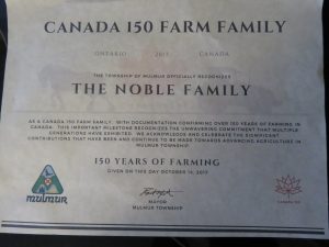 Nutrafarms Certificate 150 Years in Business 1 - Ontario Raised Grass Fed Beef Farm Near Me - Nutrafarms