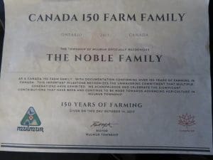 Nutrafarms Certificate 150 Years in Business 1 - Ontario Raised Grass Fed Beef Farm Near Me - Nutrafarms