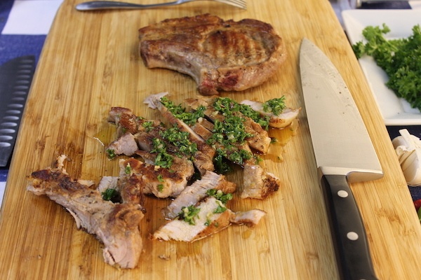Recipes - 30 minute meals and organic recipes from Nutrafarms - ChefDs Pork Chops With Chimichurri