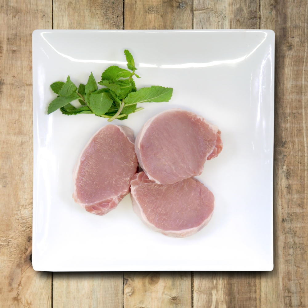 Affordable cage-free pork-bacon pork chops pork tenderloin delivery near me - Nutrafarms - Boneless Pork Chops 1