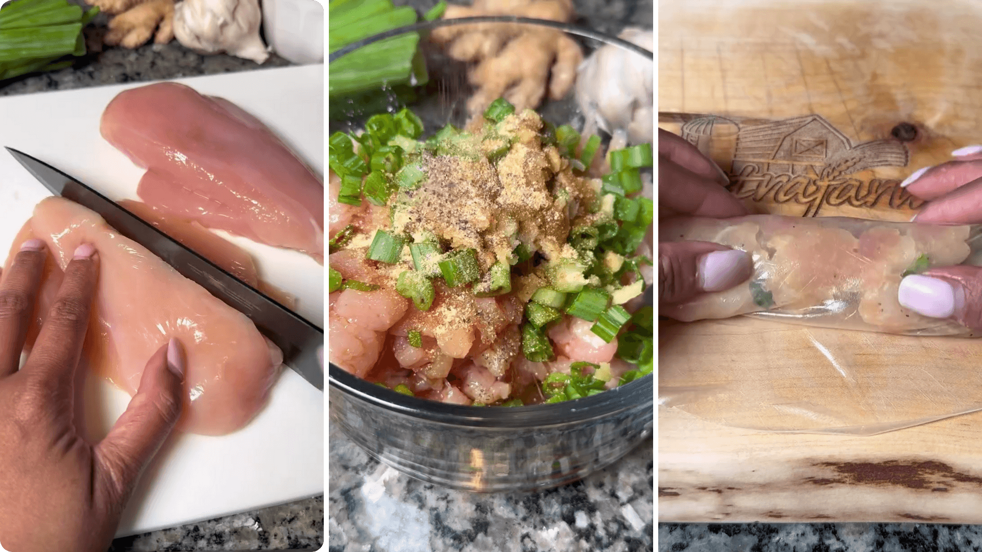 rolling-rice-paper-chicken-dumplings rolling-rice-paper-chicken-dumplings