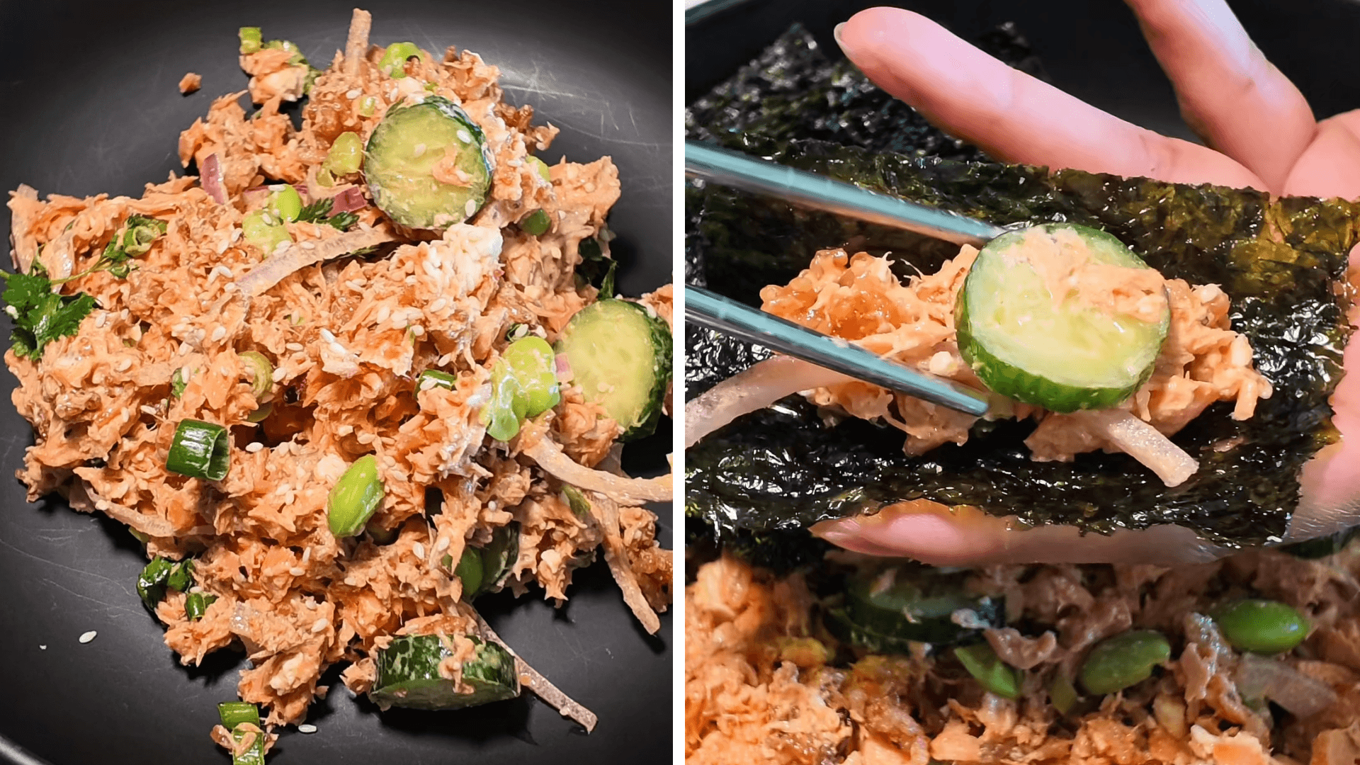 crispy-rice-salmon-salad-seaweed-wrap-bite