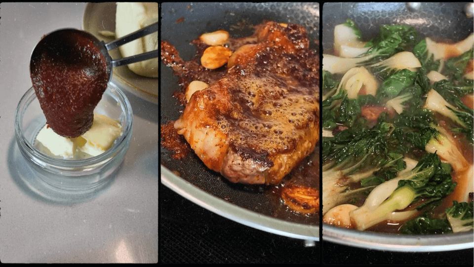 gochujang-butter-steak-pan-sear-and-bok-choy